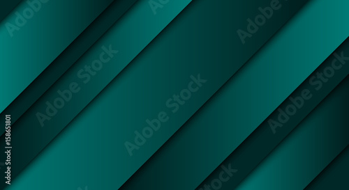 Abstract green background, diagonal lines and strips, vector illustration photo