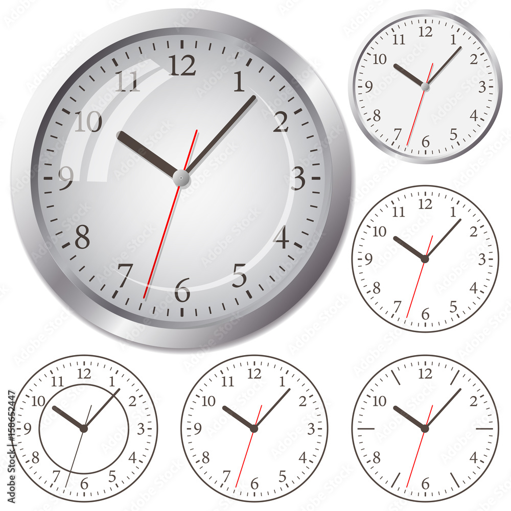 Clock flat icon. World time concept. Business background. Internet marketing. Daily infographic Clock flat icon. World time concept. Business background. Internet marketing. Daily infographic