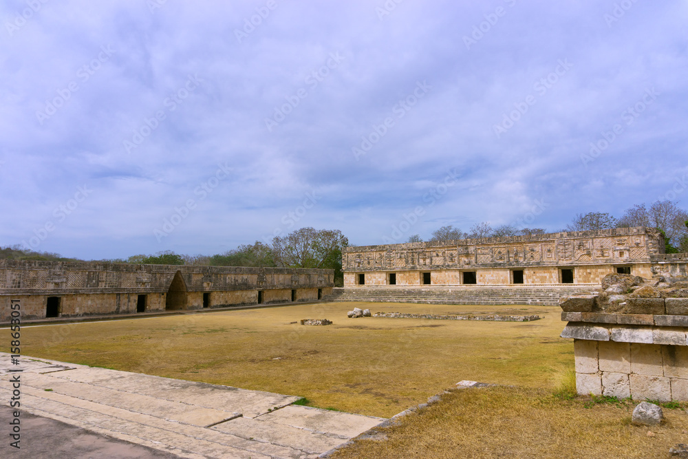 Ruins in Uxmal Known as the Nunnery