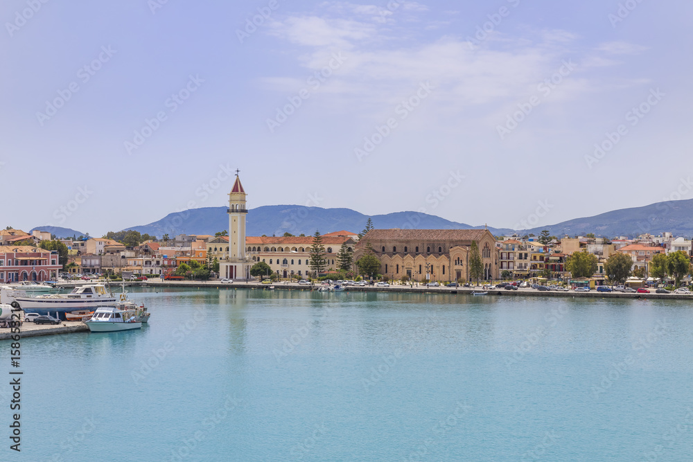Zakynthos town as seen from the port, Greece, Europe