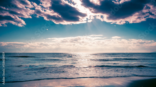 The sandy beach of the sea of Japan on the shores of the Primorsky territory