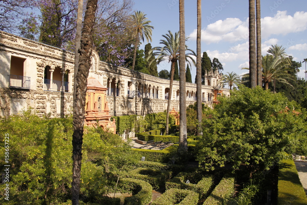 Jardin Alcazar à Séville, Espagne