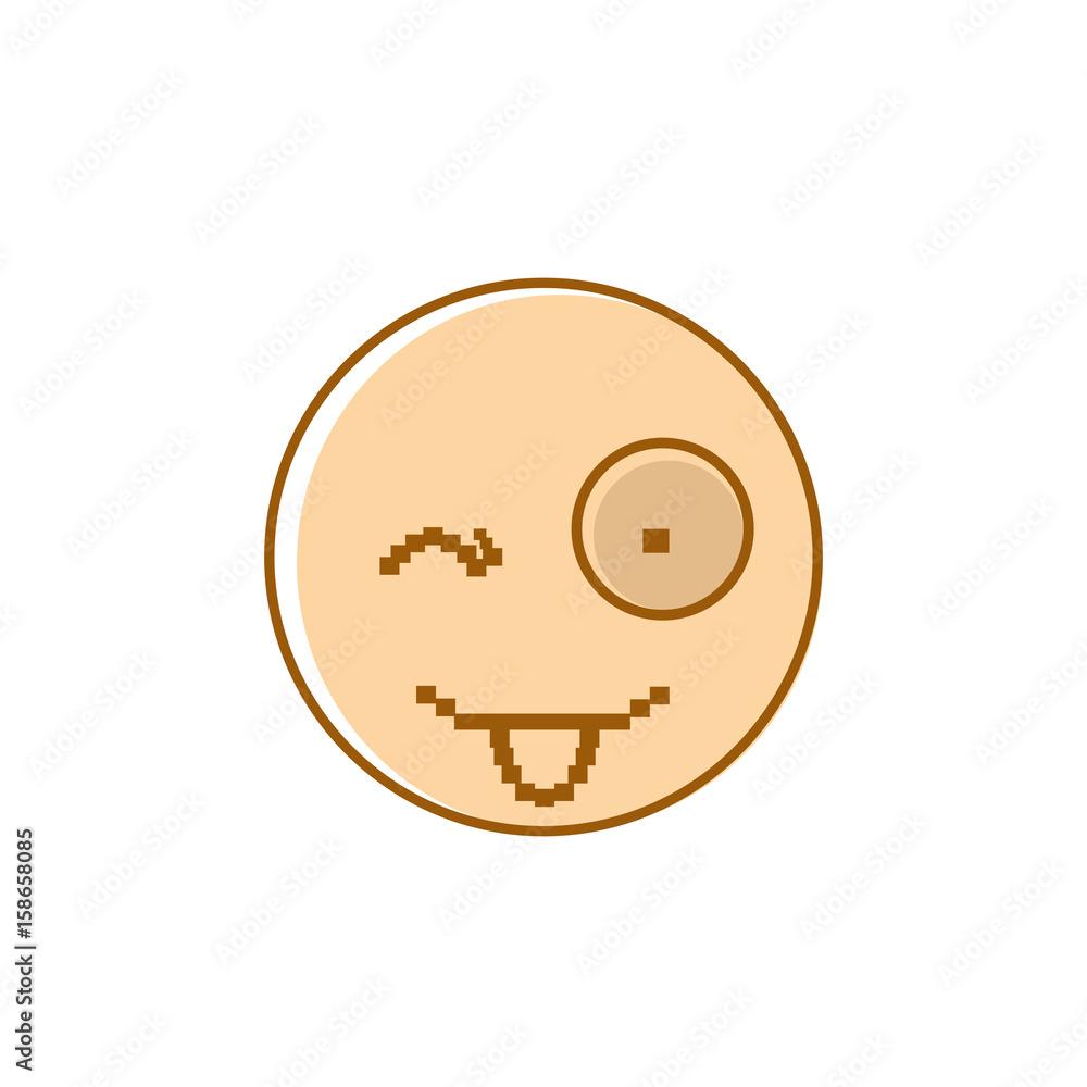 Smiling Cartoon Face Show Tongue Positive People Emotion Icon Vector Illustration Smiling Cartoon Face Show Tongue Positive People Emotion Icon Vector Illustration