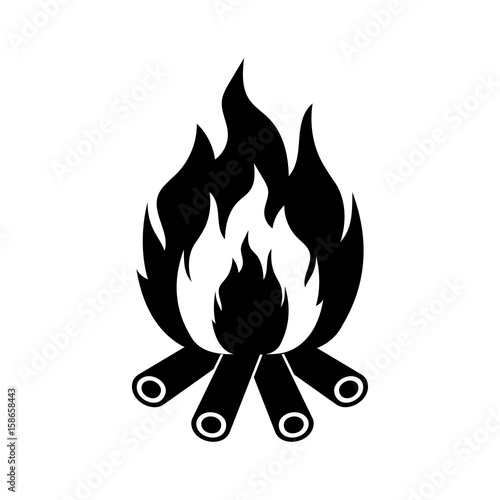 bonfire vector icon