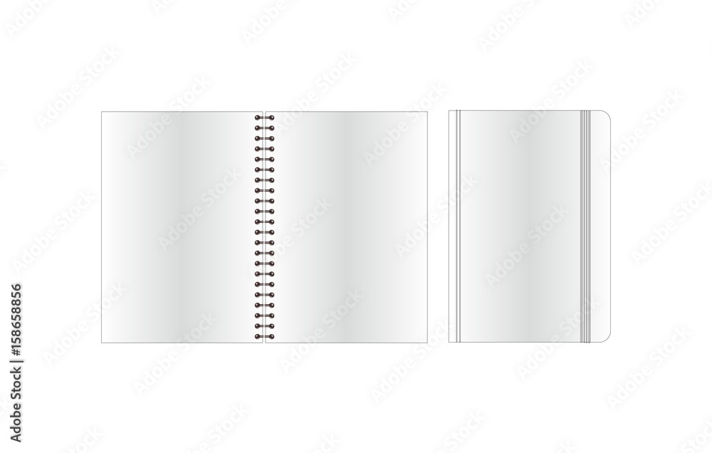 Mock-Up exercise book. Notebook set template - obrazy, fototapety, plakaty 