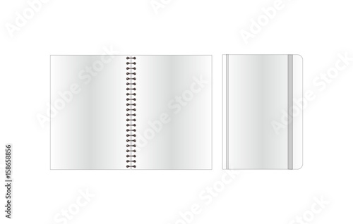 Mock-Up exercise book. Notebook set template