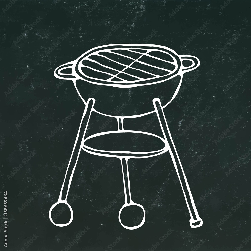 Premium Vector  Hand drawn barbecue grill illustration