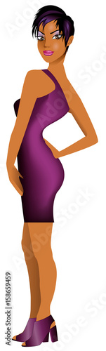 BlackWomanPurpleDress2