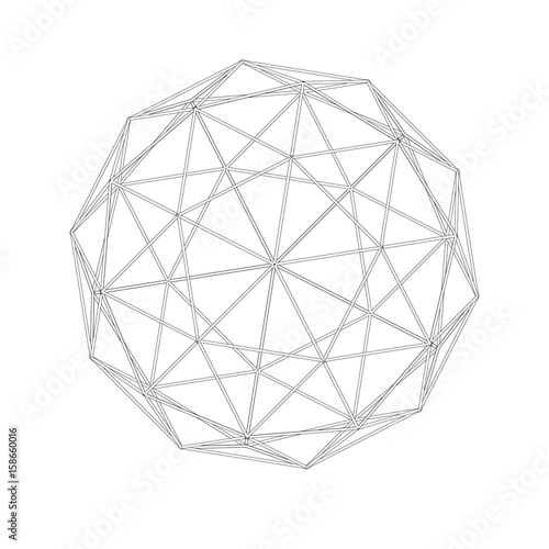 Geodesic grid. Meshes. Sacred Geometry