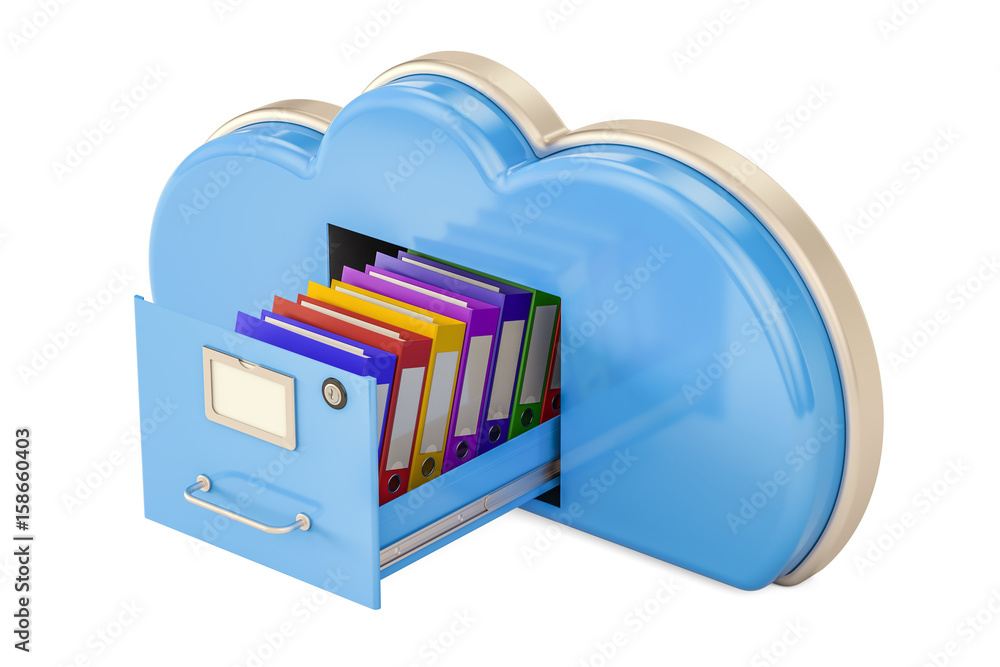 cloud storage concept, 3D rendering