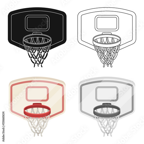 Shield with basket.Basketball single icon in cartoon style vector symbol stock illustration web.