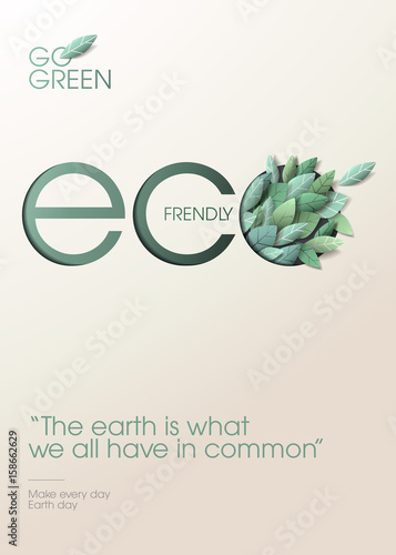 Creative concept on the theme of nature and ecology. Vector illustration for poster, brochure, marketing material, background and presentation template.