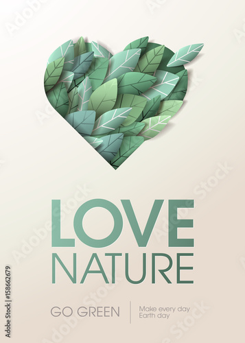 Creative concept on the theme of nature and ecology. Vector illustration for poster, brochure, marketing material, background and presentation template.