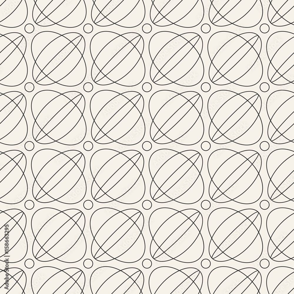 Fototapeta premium Abstract concept vector monochrome geometric pattern. Black and white minimal background. Creative illustration template. Seamless stylish texture. For wallpaper, surface, web design, textile, decor.