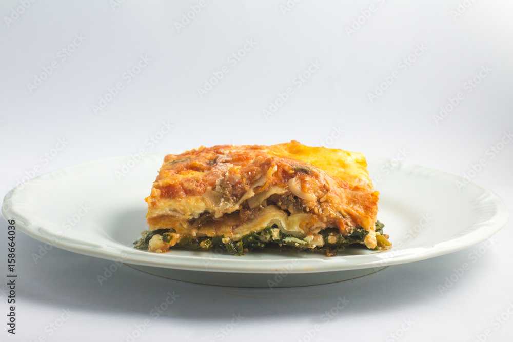 Vegetarian Lasagna with eggplant and spinach Vegetarian Lasagna with eggplant and spinach