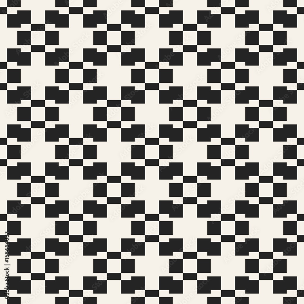 Fototapeta premium Abstract concept vector monochrome geometric pattern. Black and white minimal background. Creative illustration template. Seamless stylish texture. For wallpaper, surface, web design, textile, decor.