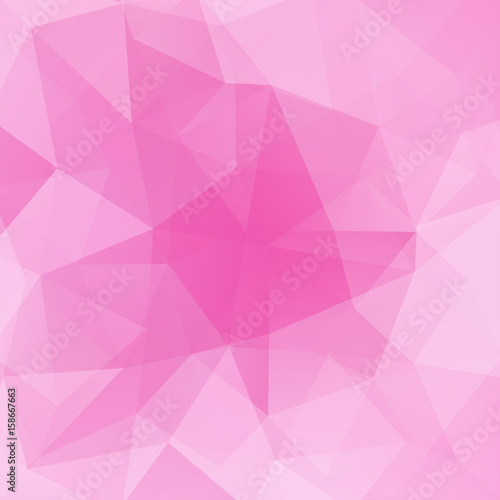 Abstract background consisting of pink triangles. Geometric design for business presentations or web template banner flyer. Vector illustration