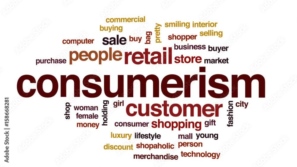 Consumerism animated word cloud, text design animation. Consumerism animated word cloud, text design animation.