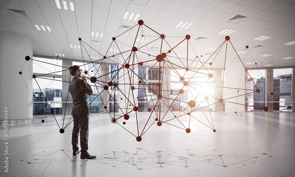 Networking and social communication concept as effective point f Networking and social communication concept as effective point f
