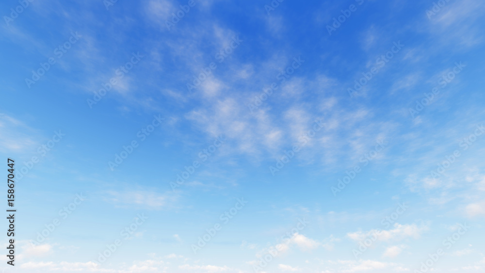 Fototapeta premium Cloudy blue sky abstract background, 3d illustration