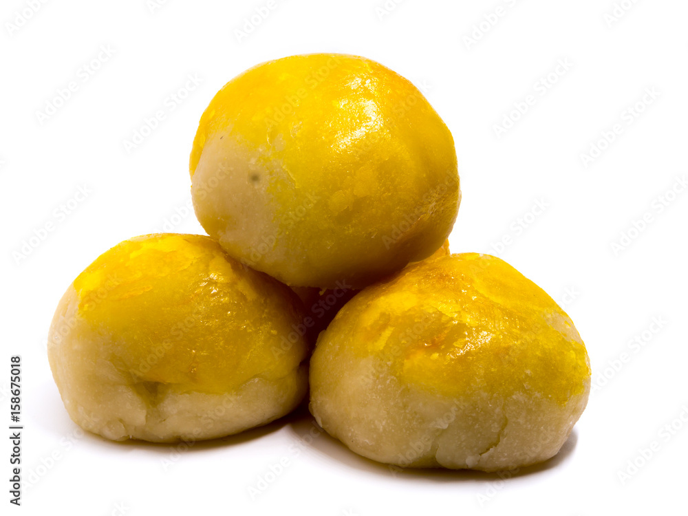 Chinese pastry or moon cake , Chinese festival dessert on white background Chinese pastry or moon cake , Chinese festival dessert on white background