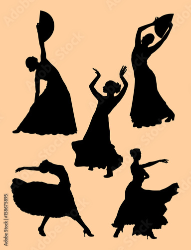 flamenco dancer woman. Good use for symbol, logo, web icon, mascot, sign, or any design you want.