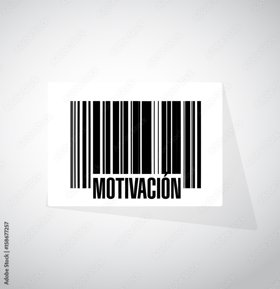Motivation barcode sign in Spanish concept Motivation barcode sign in Spanish concept