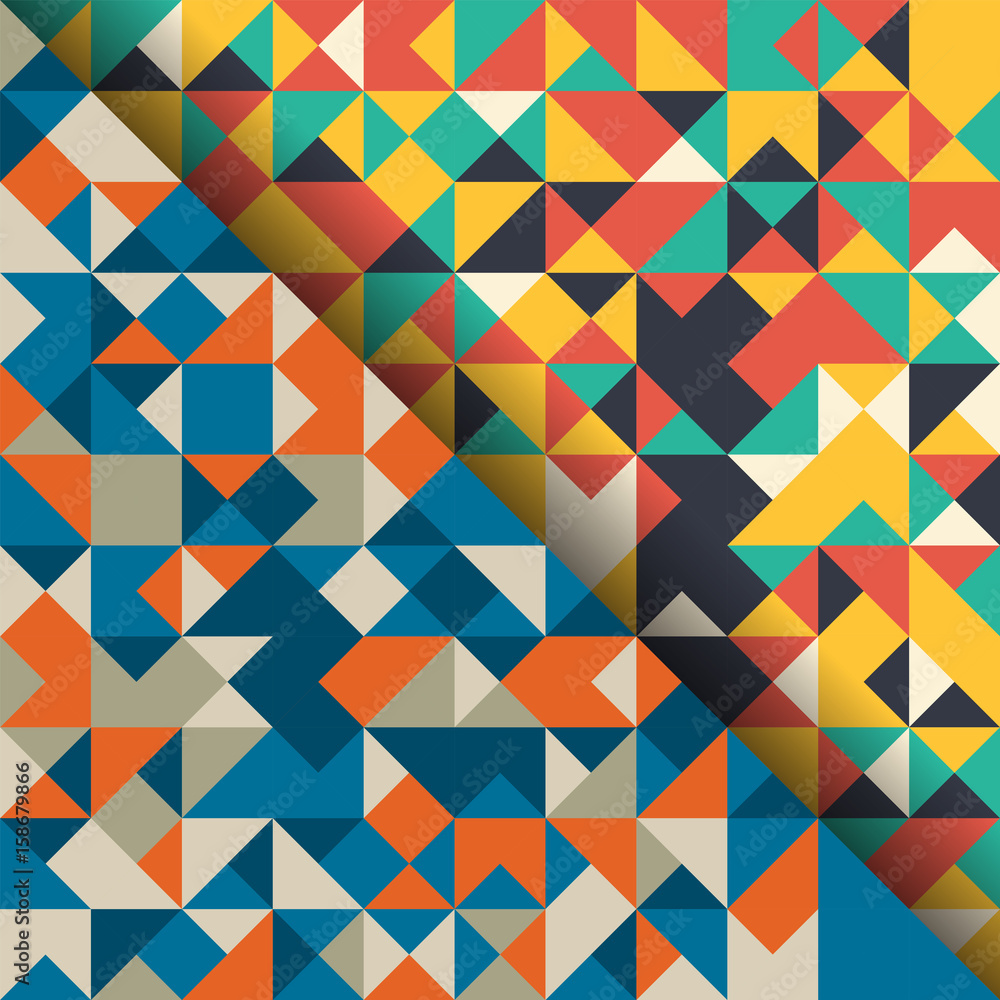 Fototapeta premium Pattern with geometric design wallpaper background,vector illustration.