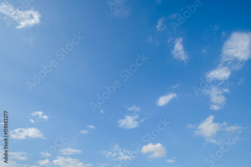 Clouds in the blue sky on a sunny day