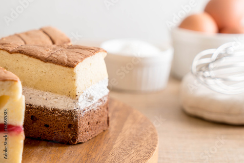 chiffon cake on table