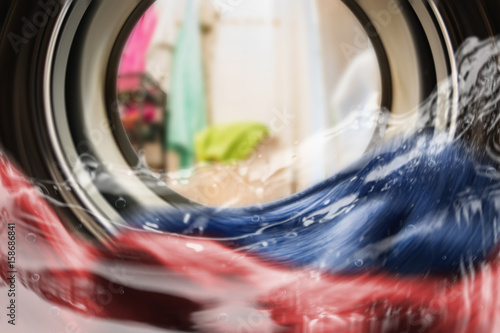 Inside the washing machine