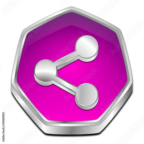 Share Button - 3D illustration