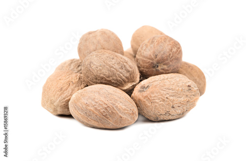 Bunch of nutmeg nuts