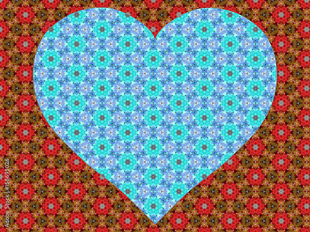 Naklejka Background with heart, lace