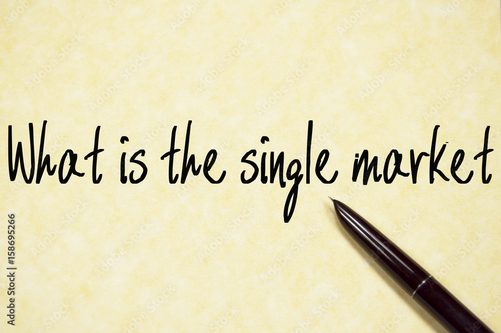 what is the single market text write on paper what is the single market text write on paper