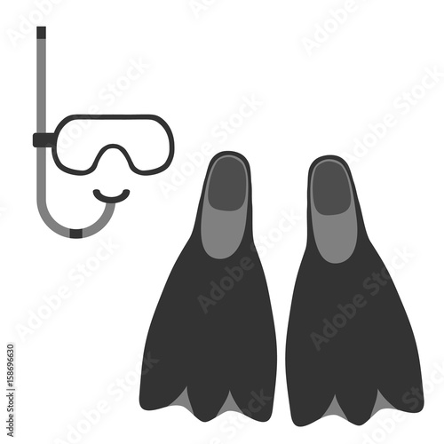 Fins and mask