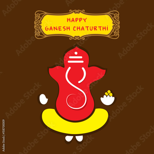 happy ganesha chaturthi greeting design