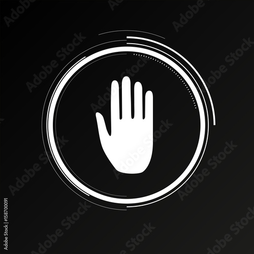 Future Button - Hand Stopp