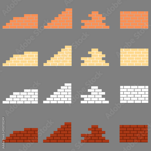 Fragments of brickwork