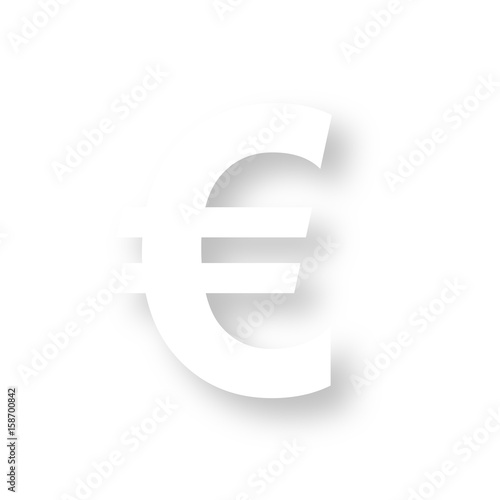 Icon mit Schatten - Euro