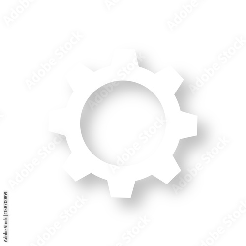 Icon mit Schatten - Zahnrad