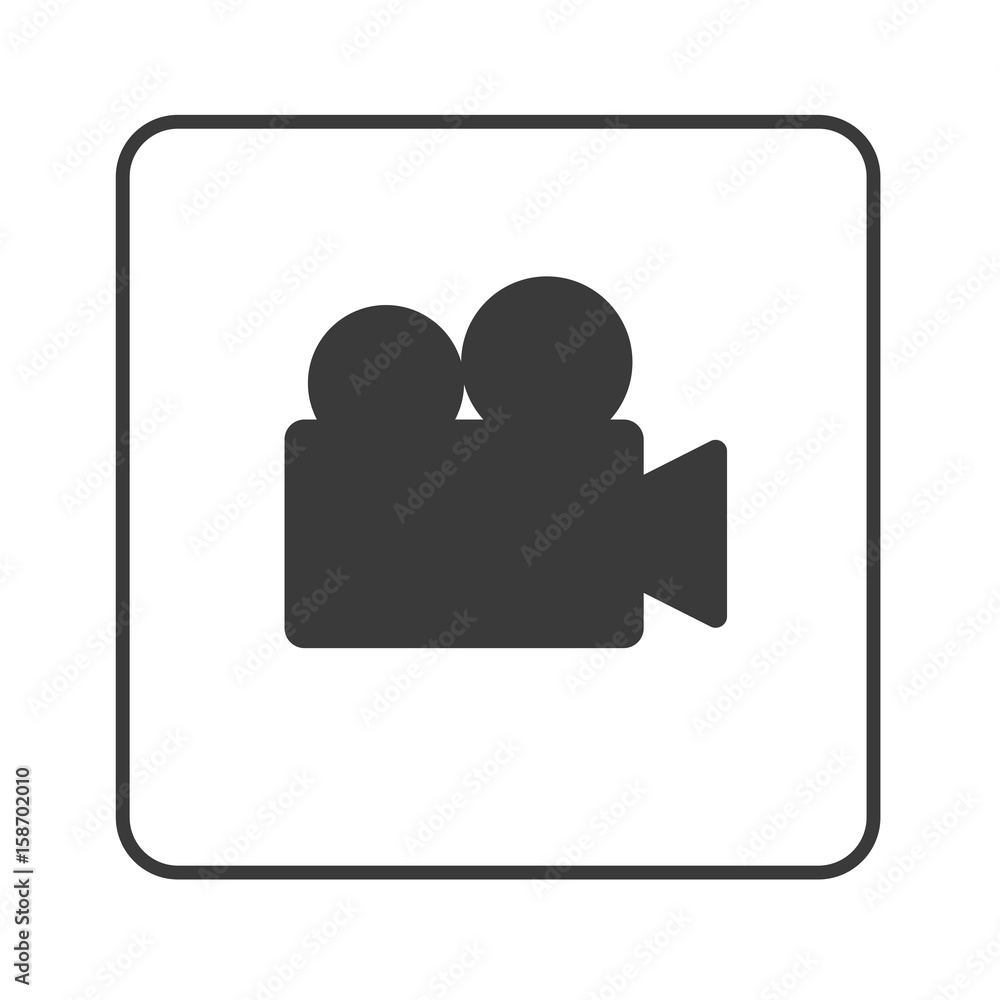 Filmkamera mit Filmrollen - Simple App Icon Filmkamera mit Filmrollen - Simple App Icon