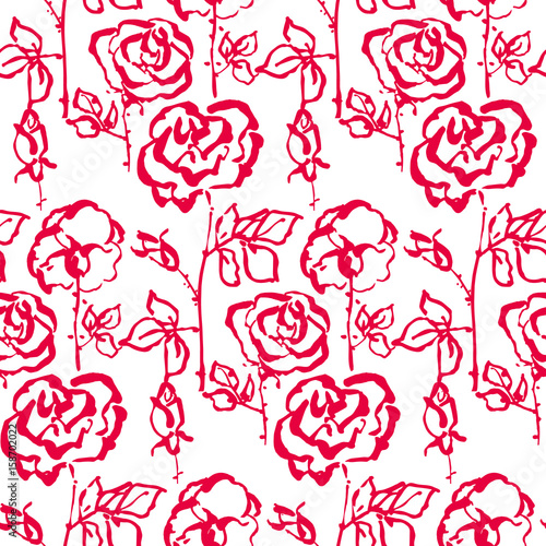 Seamless pattern bouquet of...