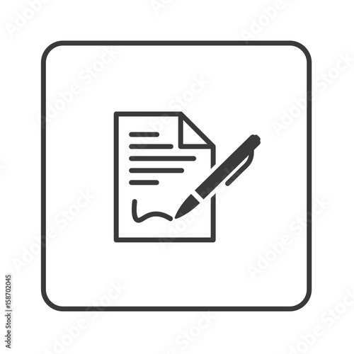 Dokument unterschreiben - Vertrag - Simple App Icon