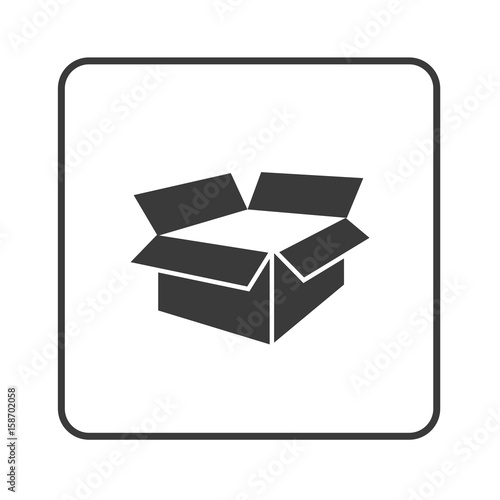 geöffnete Box - Kiste - Paket - Simple App Icon