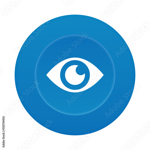 Runder 3D Button - Auge - Überwachung