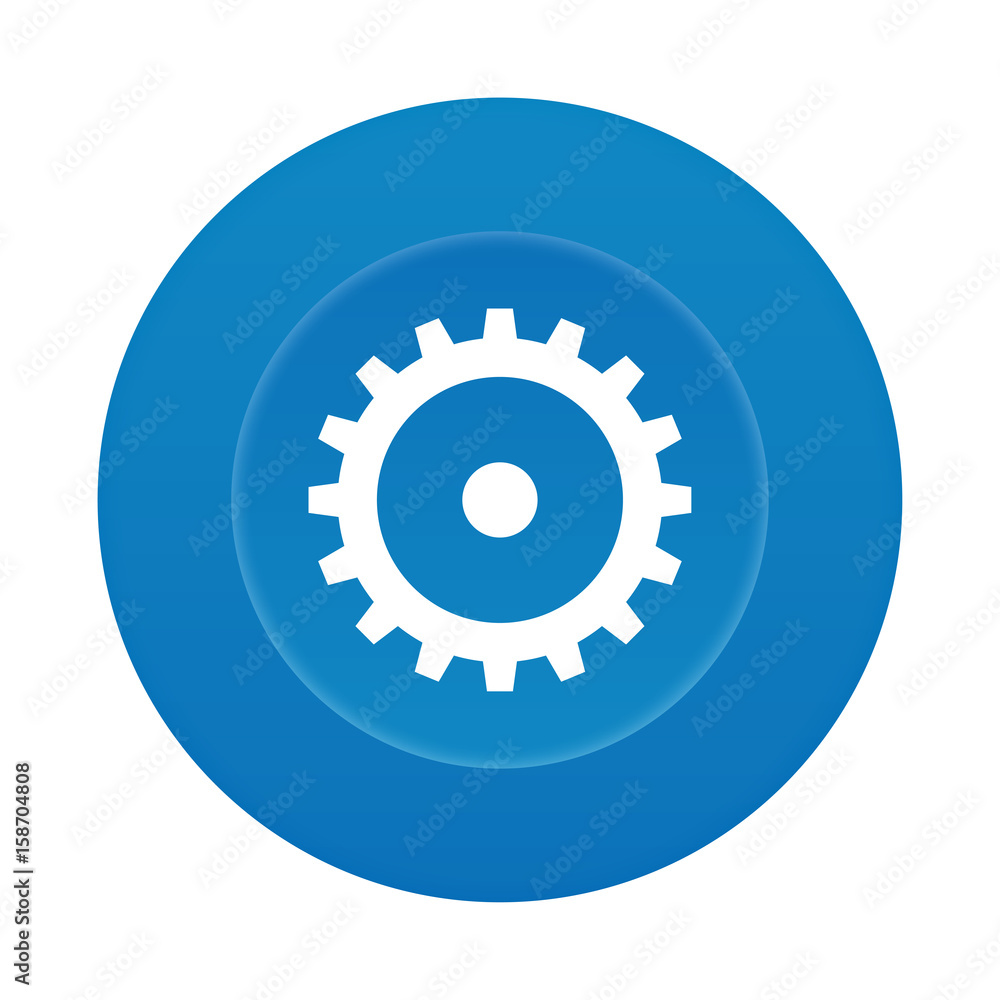 Runder 3D Button - Zahnrad - Einstellungen Runder 3D Button - Zahnrad - Einstellungen