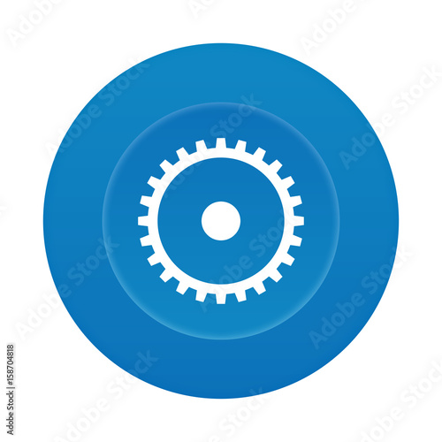 Runder 3D Button - Zahnrad