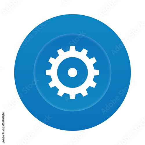 Runder 3D Button - Zahnrad - Einstellung