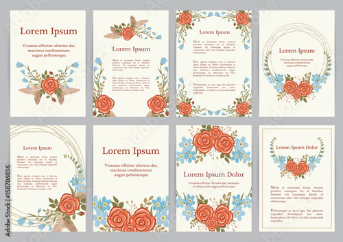 Romantic wedding invitation set